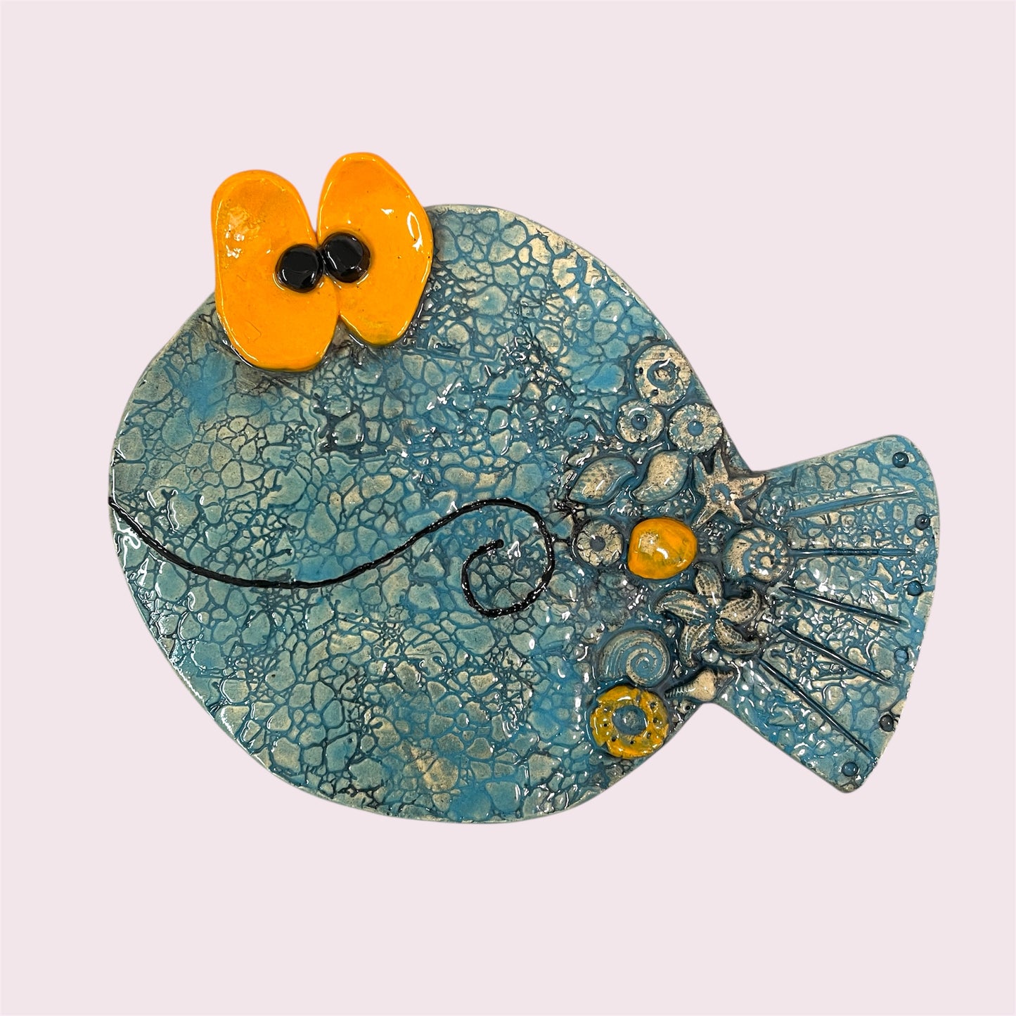 Fence fish blue - PJNZ Pottery