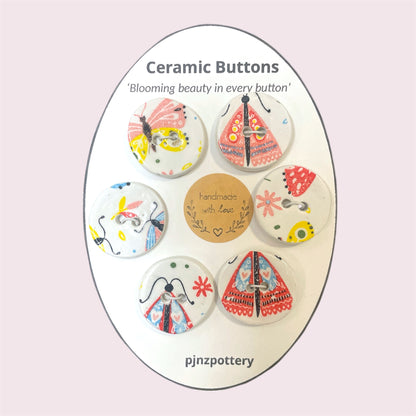 Ceramic buttons - PJNZ Pottery