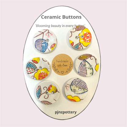 Ceramic buttons - PJNZ Pottery