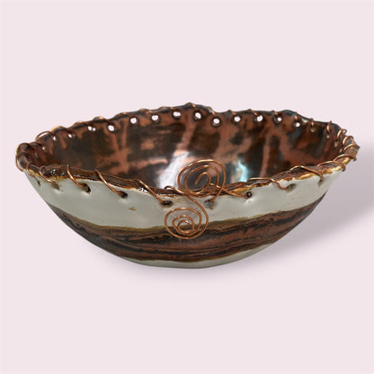 Copper layered on Copper - PJNZ Pottery