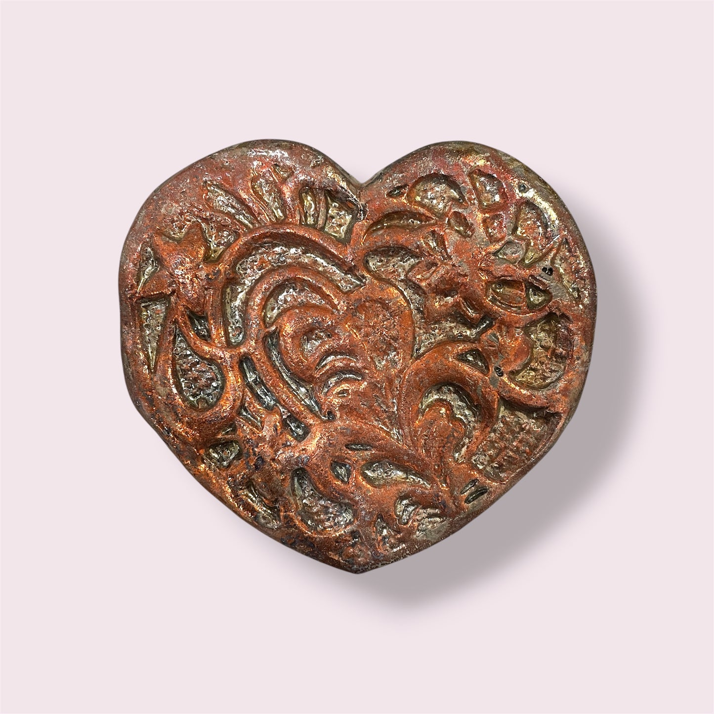 Raku heart - LJH Pottery