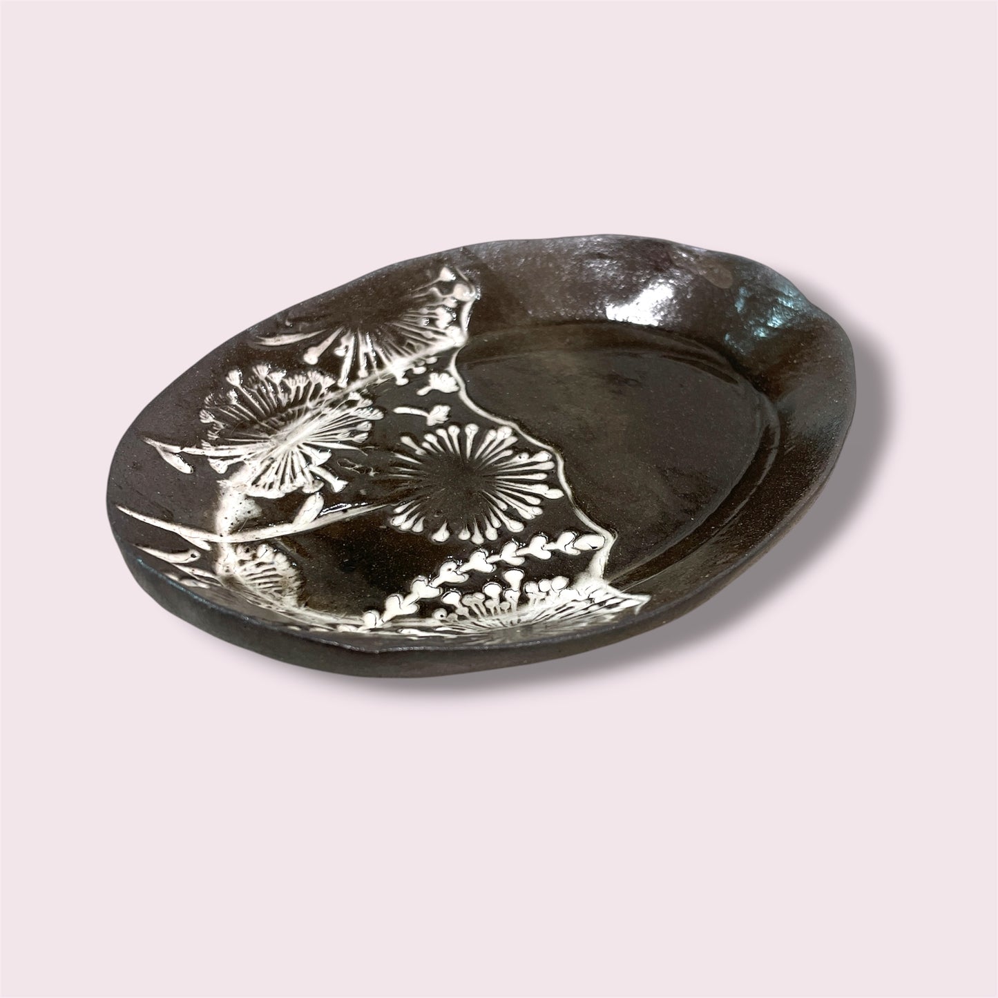 Black-white porcelain dish - LJH Pottery