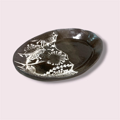 Black-white porcelain dish - LJH Pottery