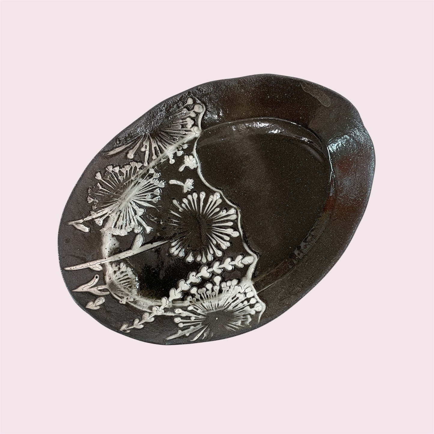 Black-white porcelain dish - LJH Pottery