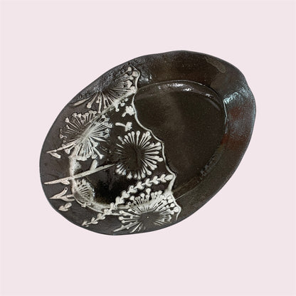 Black-white porcelain dish - LJH Pottery