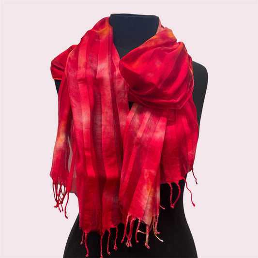 'Tokyo Red' scarf - Jennifer Patterson