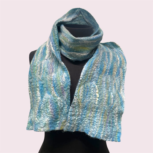Felted scarf 'waterfall' - Carol Digby