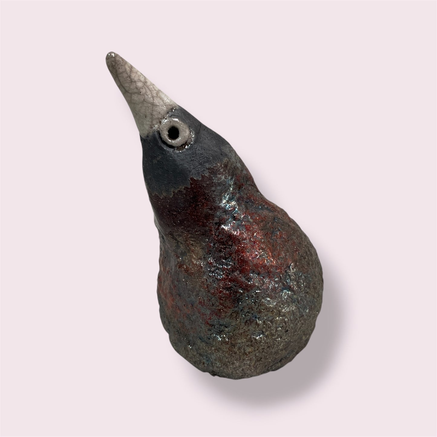 Mini raku kiwi - LJH Pottery