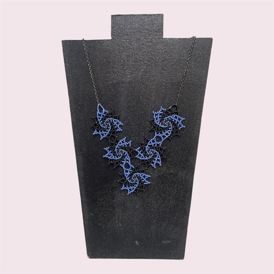 Blue-black swirls - June Pawley
