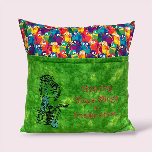 Reading cushion 'Kiwi bright' - Dorothy Smith