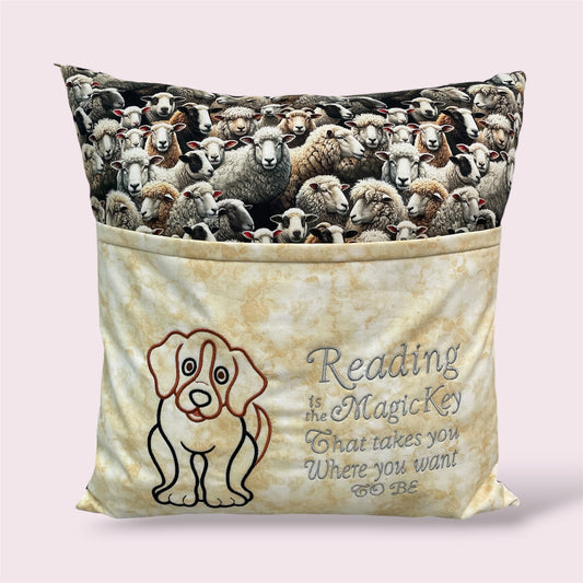 Reading cushion 'Sheep' - Dorothy Smith