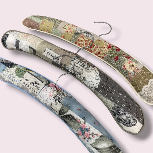 Embroidered coathanger - Janette Jeffares