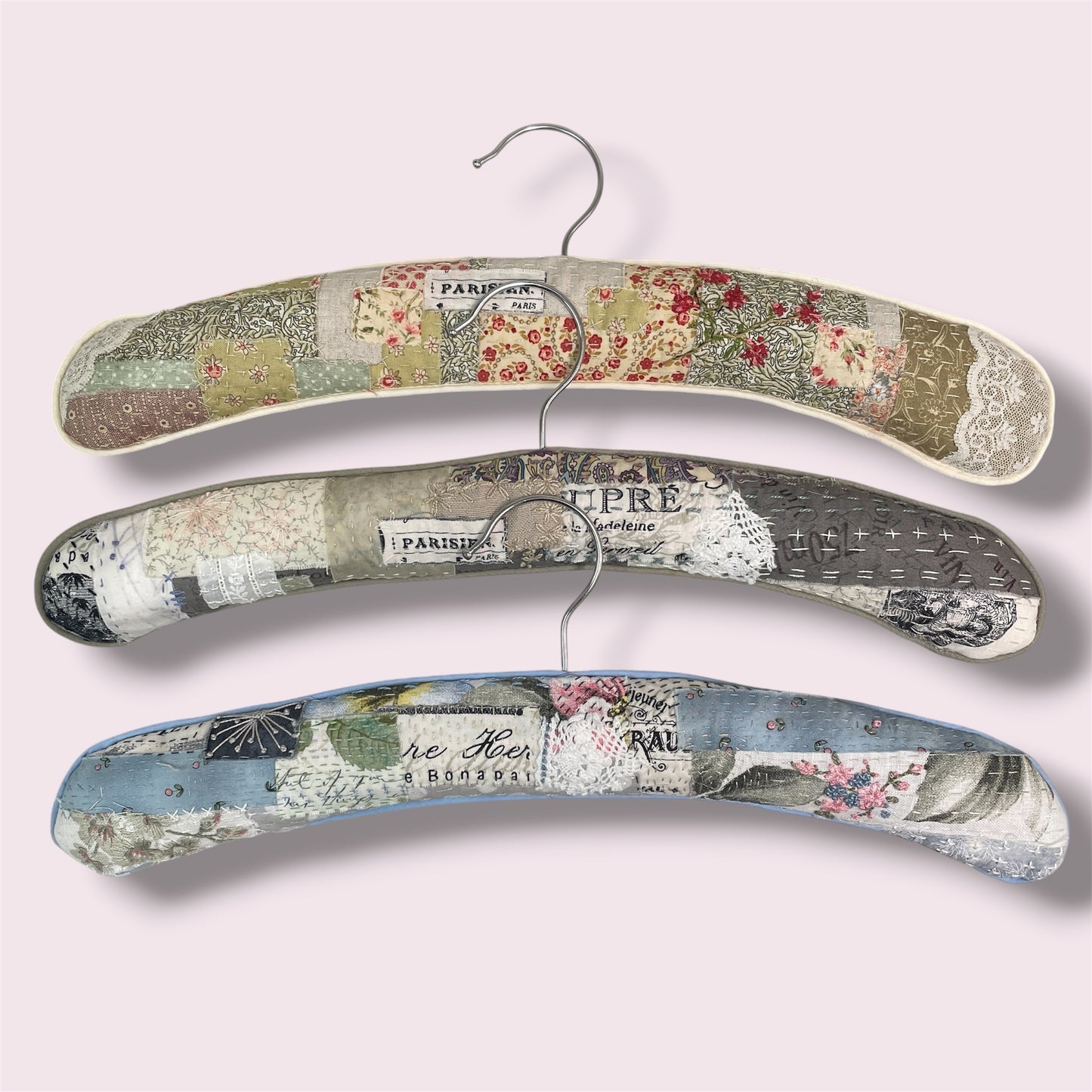 Embroidered coathanger - Janette Jeffares