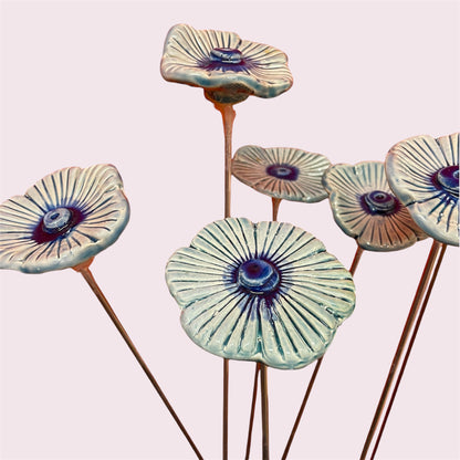 Blue flower large - LJH Pottery